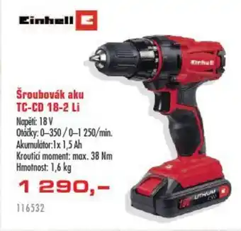 Uni Hobby Šroubovák aku TC-CD 18-2 Li nabídka