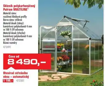 Skleník polykarbonátový Palram MULTILINE