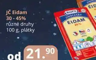 Potraviny CZ Jč eidam 30-45% různé druhy 100 g, plátky nabídka