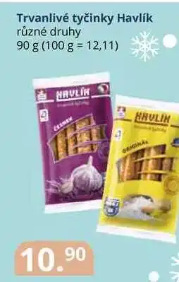 Potraviny CZ Trvanlivé tyčinky havlík různé druhy 90 g nabídka