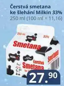 Potraviny CZ Čerstvá smetana ke šlehání milkin 33% 250 ml nabídka