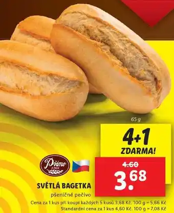 Lidl Světlá bagetka, 65 g nabídka