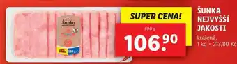 Lidl Šunka nejvyšší jakosti, 500 g nabídka