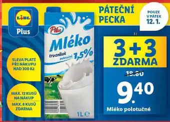 Lidl Mléko polotučné, 1 l nabídka