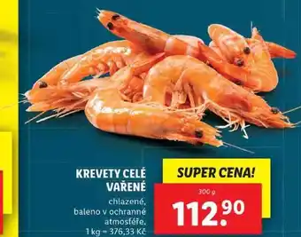 Lidl Krevety celé vařené, 300 g nabídka