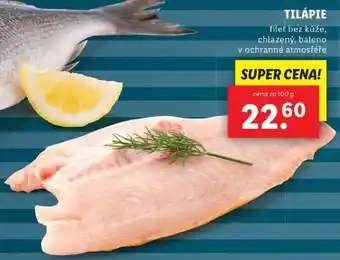 Lidl Tilápie, cena za 100 g nabídka