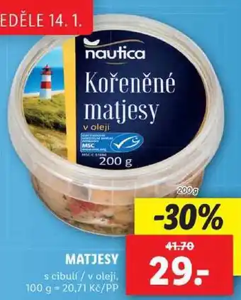 Lidl Matjesy, 200 g nabídka