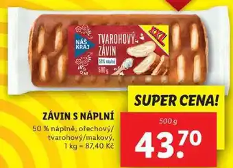 Lidl Závin s náplní, 500 g nabídka