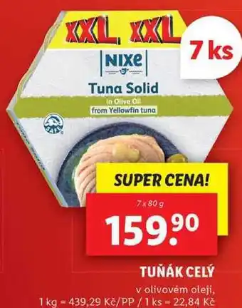 Lidl Tuňák celý, 7x 80 g nabídka