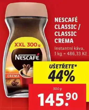 Lidl Nescafé classic / classic crema, 300 g nabídka