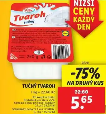 Lidl Tučný tvaroh, 250 g nabídka