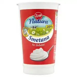 Lidl Zott natura smetana ke šlehání 30% 200g nabídka