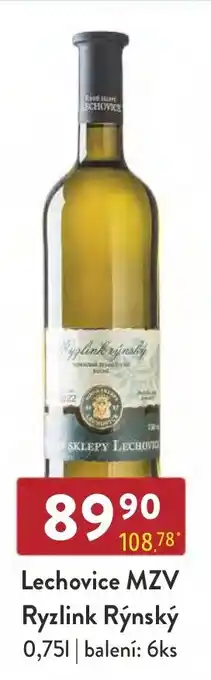 Qanto Lechovice MZV Ryzlink Rýnský 0,75L nabídka