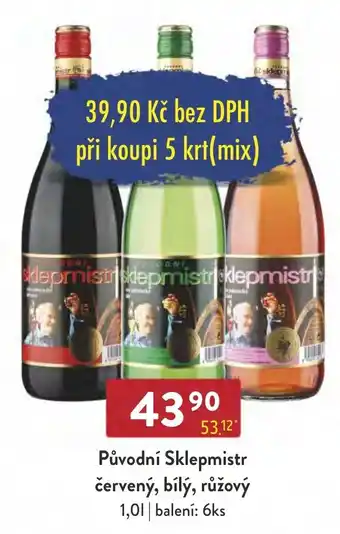 Qanto Původní Sklepmistr červený, bílý, růžový 1,0L nabídka