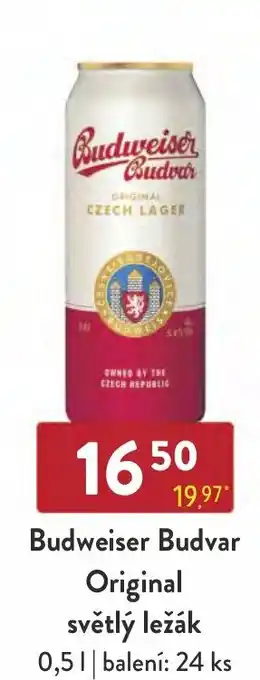 Qanto Budweiser Budvar Original světlý ležák 0,5L nabídka