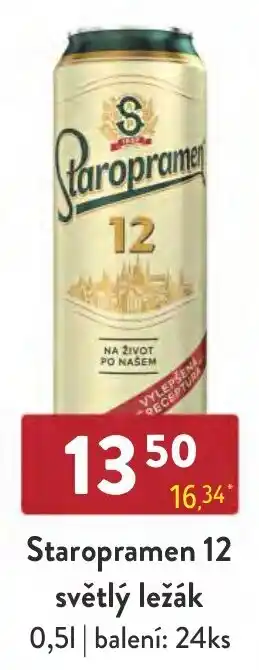 Qanto Staropramen 12 světlý ležák nabídka
