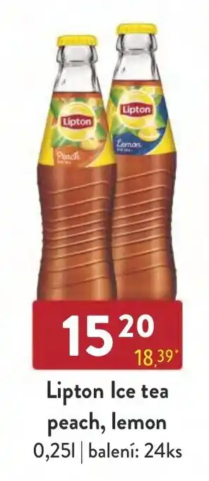 Qanto Lipton Ice tea peach, lemon 0,25L nabídka