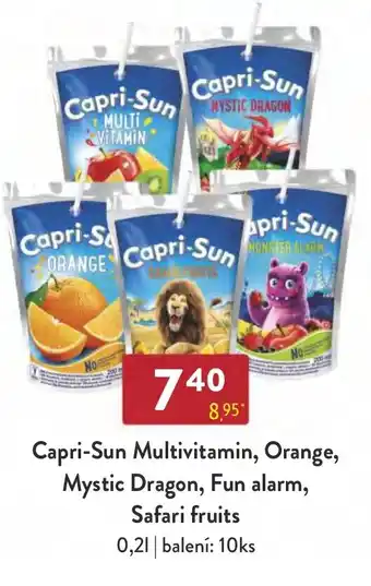Qanto Capri-Sun Multivitamin, Orange, Mystic Dragon, Fun alarm, Safari fruits nabídka