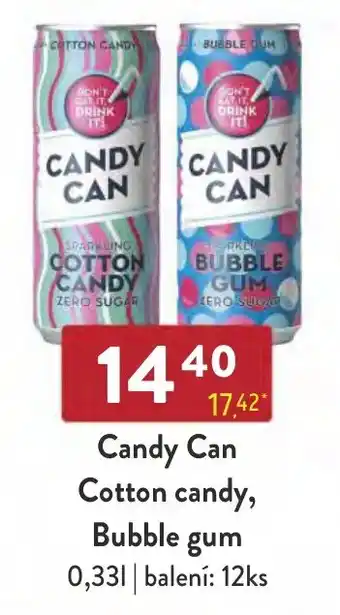 Qanto Candy Can Cotton candy, Bubble gum 0,33L nabídka