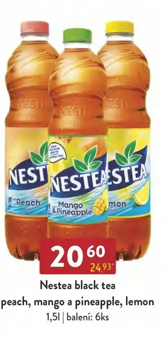 Qanto Nestea black tea peach, mango a pineapple, lemon 1.5L nabídka