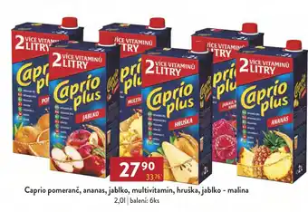 Qanto Caprio pomeranč, ananas, jablko, multivitamin, hruška, jablko - malina 2,0L nabídka