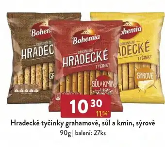 Qanto Hradecké tyčinky grahamové, sůl a kmín, sýrové 90g nabídka