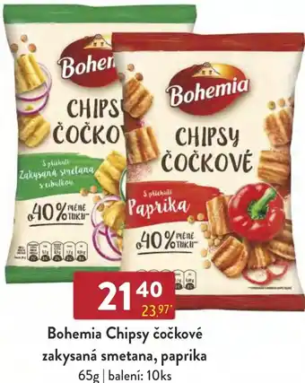 Qanto Bohemia Chipsy čočkové zakysaná smetana, paprika 65g nabídka