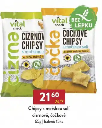Qanto Chipsy s mořskou solí cizrnové, čočkové 65g nabídka