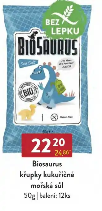 Qanto Biosaurus křupky kukuřičné mořská sůl 50g nabídka