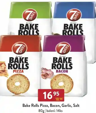 Qanto Bake Rolls Pizza, Bacon, Garlic, Salt 80g nabídka