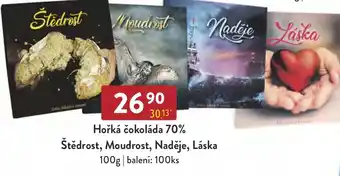 Qanto Hořká čokoláda 70% Štědrost, Moudrost, Naděje, Láska 100g nabídka