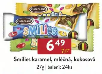Smilies karamel, mléčná, kokosová 27g