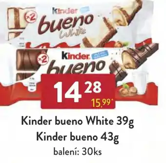 Qanto Kinder bueno White 39g Kinder bueno 43g nabídka