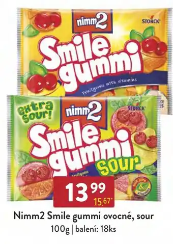 Qanto Nimm2 Smile gummi ovocné, sour 100g nabídka