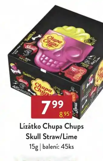 Qanto Lízátko Chupa Chups Skull Straw/Lime 15g nabídka