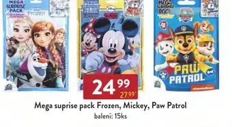 Qanto Mega suprise pack Frozen, Mickey, Paw Patrol nabídka