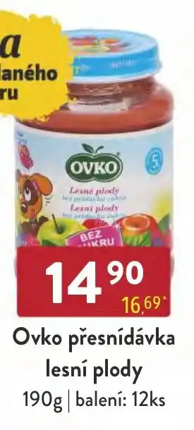 Qanto Ovko přesnídávka lesní plody 190g nabídka