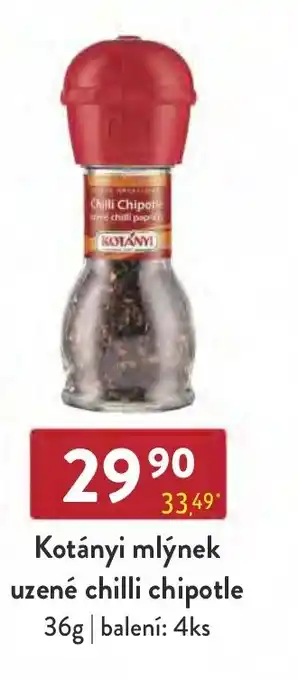 Qanto Kotányi mlýnek uzené chilli chipotle 36g nabídka