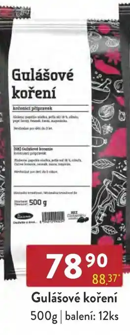 Qanto Gulášové koření 500g nabídka