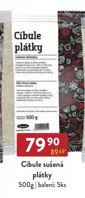 Qanto Cibule sušená plátky 500g nabídka