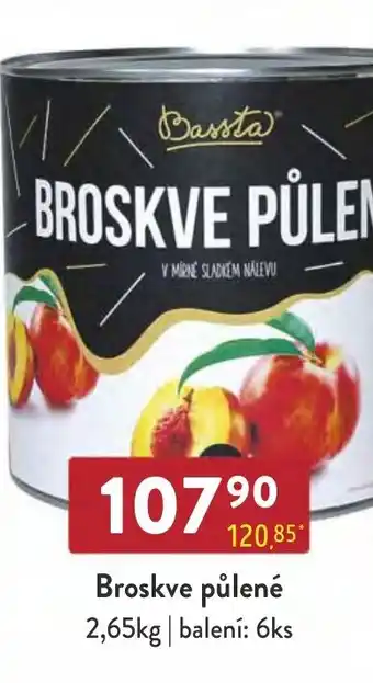 Broskve půlené 2,65kg