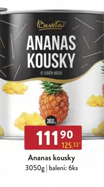Qanto Ananas kousky 3050g nabídka