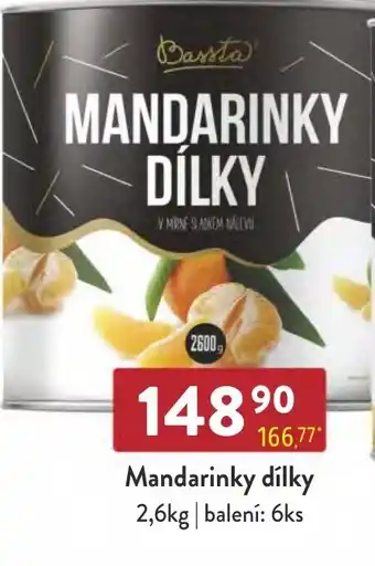 Qanto Mandarinky dílky 2,6kg nabídka