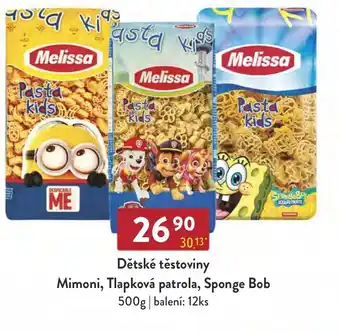 Qanto Dětské těstoviny Mimoni, Tlapková patrola, Sponge Bob 500g nabídka