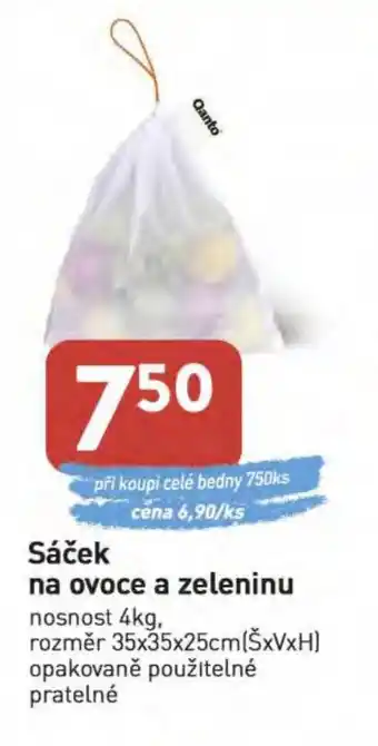 Qanto Sáček na ovoce a zeleninu nabídka