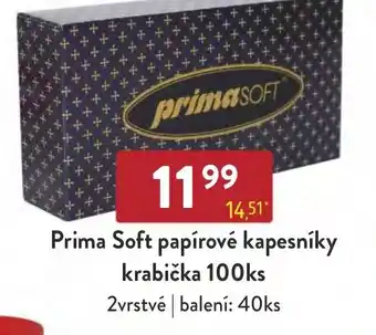 Qanto Prima Soft papírové kapesníky krabička 100ks nabídka
