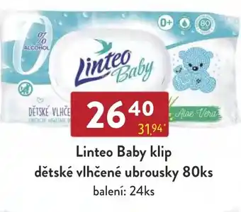 Qanto Linteo Baby klip dětské vlhčené ubrousky 80ks nabídka