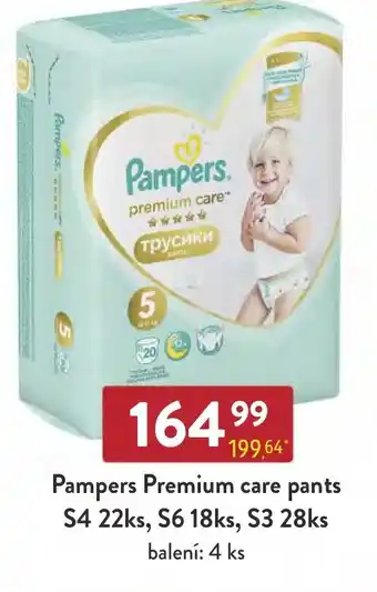 Pampers Premium care pants S4 22ks, S6 18ks, S3 28ks