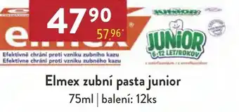 Qanto Elmex zubní pasta junior 75ml nabídka