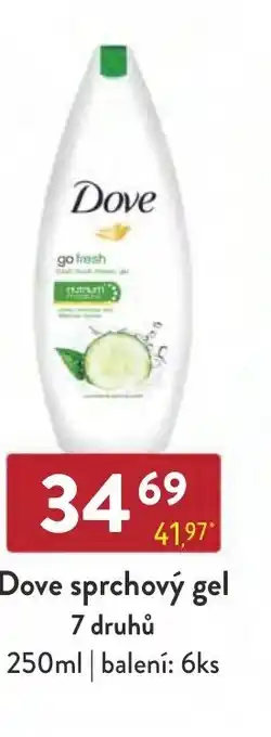 Qanto Dove sprchový gel 7 druhů 250ml nabídka
